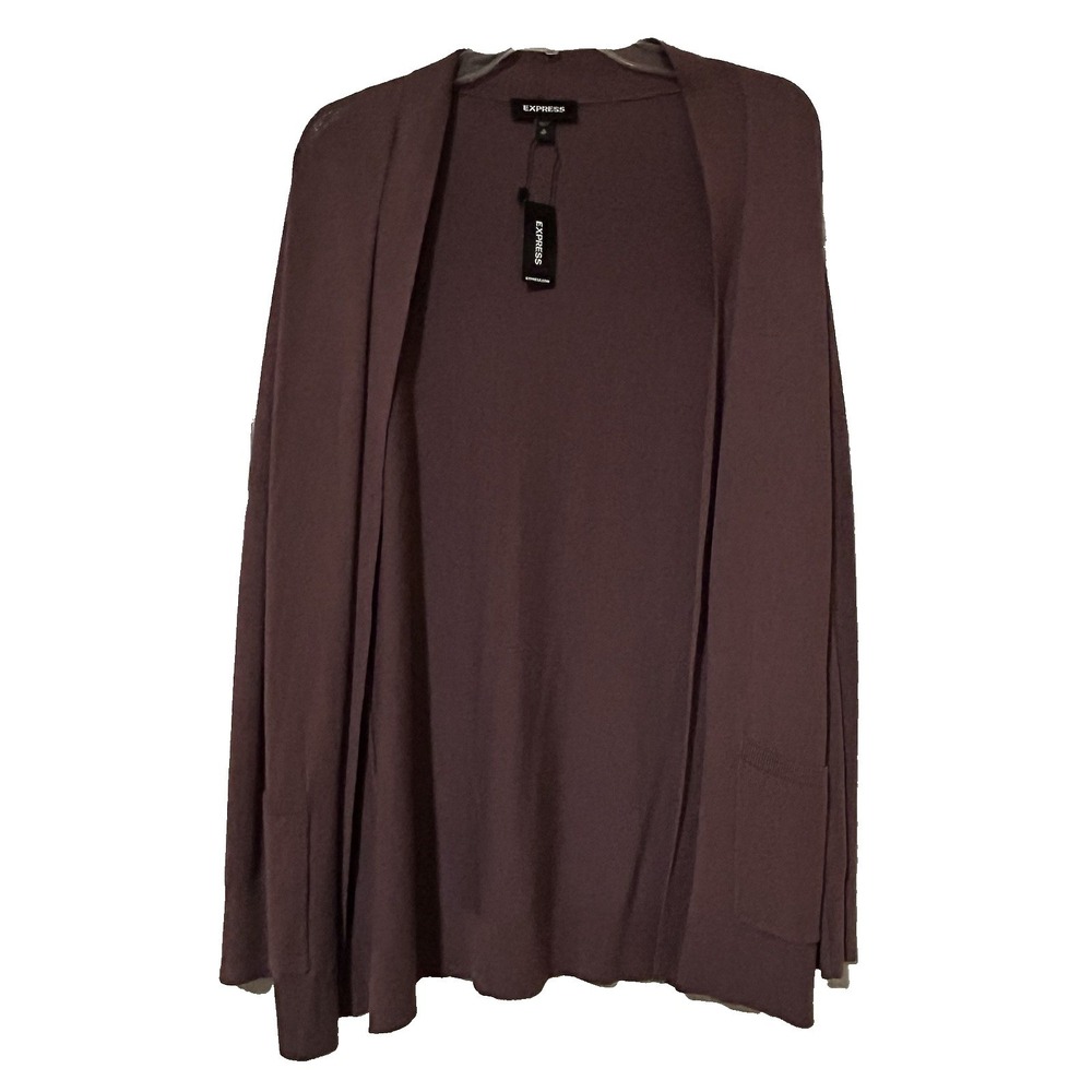 Express Open Front Cardigan XS Mauve Rose Lightweight‎ Knit NWT